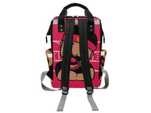 Load image into Gallery viewer, Personalized Red and Black Basketball Boy Diaper Bag