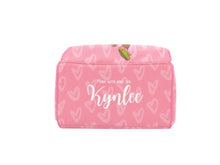Load image into Gallery viewer, Pink and Green Headwrap Baby Girl Diaper Bag