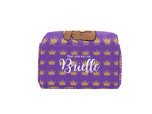 Load image into Gallery viewer, Purple and Gold Crown Baby Girl Personalized Diaper Bag
