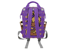 Load image into Gallery viewer, Purple and Gold Crown Baby Girl Personalized Diaper Bag