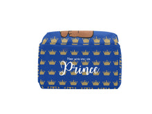 Load image into Gallery viewer, Royal Blue and Gold Crown Prince Diaper Bag