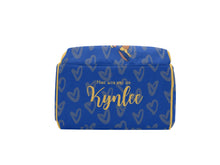 Load image into Gallery viewer, Royal Blue and Gold Headwrap Baby Girl Diaper Bag