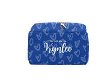 Load image into Gallery viewer, Royal Blue and White Headwrap Baby Girl Diaper Bag