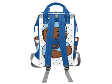 Load image into Gallery viewer, White and Blue Baby Boy Diaper Bag