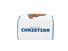 Load image into Gallery viewer, White and Blue Baby Boy Diaper Bag