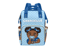 Load image into Gallery viewer, Hues of Blue Baby Girl Diaper Bag