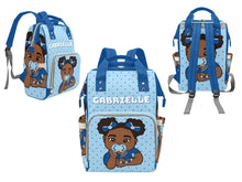 Load image into Gallery viewer, Hues of Blue Baby Girl Diaper Bag