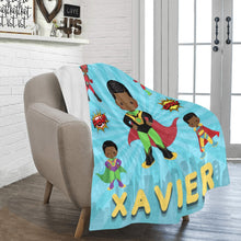 Load image into Gallery viewer, Superhero Boys Personalized Blanket