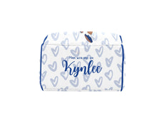 Load image into Gallery viewer, White and Royal Blue Headwrap Baby Girl Diaper Bag