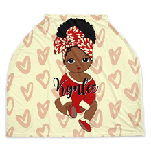 Load image into Gallery viewer, Headwrap Baby Girl Personalized Car Seat Cover