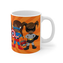Load image into Gallery viewer, Black Girl Superhero 11oz Mug (Orange)
