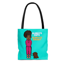 Load image into Gallery viewer, Always Cute Always Smart Tote Bag (Blue)