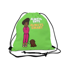 Load image into Gallery viewer, Always Cute Always Smart Drawstring Bag (Lime)
