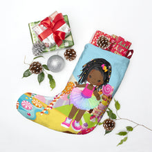 Load image into Gallery viewer, Candy Girl Braided Christmas Stocking