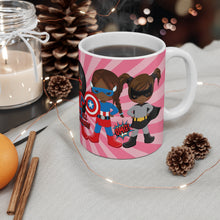 Load image into Gallery viewer, Black Girl Superhero 11oz Mug (Pink)