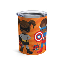 Load image into Gallery viewer, Black Girl Superhero 10oz Tumbler (Orange)