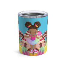 Load image into Gallery viewer, Candy Girl Afro Puff 10oz Tumbler (Light Brown)