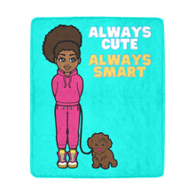 Load image into Gallery viewer, Always Cute Always Smart Blanket (Blue)