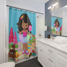 Load image into Gallery viewer, Candy Girl Curly Shower Curtain