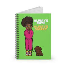 Load image into Gallery viewer, Always Cute Always Smart Spiral Notebook (Lime)