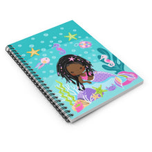 Load image into Gallery viewer, Braided Mermaid Spiral Notebook