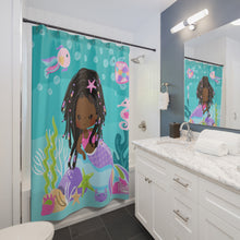 Load image into Gallery viewer, Braided Mermaid Shower Curtain