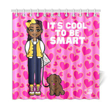 Load image into Gallery viewer, Cool To Be Smart Shower Curtain (Pink)