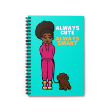 Load image into Gallery viewer, Always Cute Always Smart Spiral Notebook (Blue)