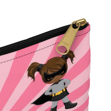 Load image into Gallery viewer, Black Girl Superhero Accessory Pouch (Pink)