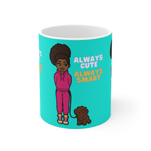 Load image into Gallery viewer, Always Cute Always Smart 11oz Ceramic Mug (Blue)