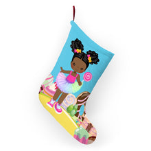 Load image into Gallery viewer, Candy Girl Afro Puff Christmas Stocking