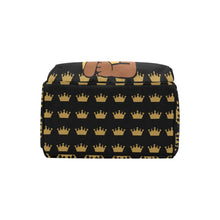 Load image into Gallery viewer, Black and Gold Crown Princess Diaper Bag