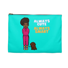 Load image into Gallery viewer, Always Cute Always Smart Accessory Pouch (Blue)