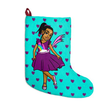 Load image into Gallery viewer, Girls Rule The World Christmas Stocking (Blue)