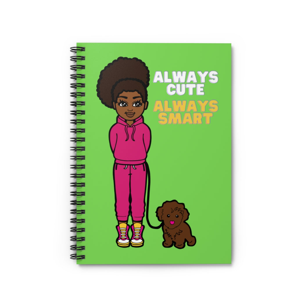 Always Cute Always Smart Spiral Notebook (Lime)