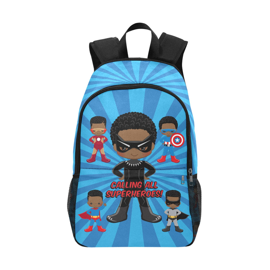 Black Boy Superhero Backpack