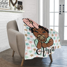 Load image into Gallery viewer, Boho Headwrap Personalized Baby Blanket
