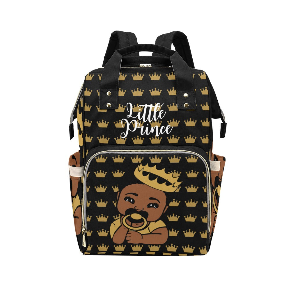 Black and Gold Little Prince Diaper Bag