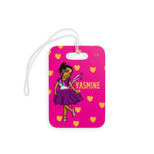 Load image into Gallery viewer, Girls Rule the World Personalized Luggage Tag (Pink)
