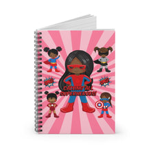 Load image into Gallery viewer, Black Girl Superhero Spiral Notebook (Pink)
