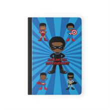 Load image into Gallery viewer, Black Boy Superhero Passport Cover (Dark Blue)
