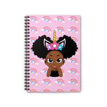 Load image into Gallery viewer, Unicorn Rainbow Puff Girl Spiral Notebook
