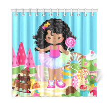 Load image into Gallery viewer, Candy Girl Curly Shower Curtain
