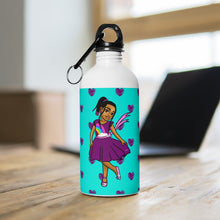 Load image into Gallery viewer, Girls Rule The World Water Bottle (Blue)
