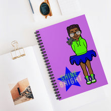 Load image into Gallery viewer, Shine Bright Spiral Notebook (Purple)
