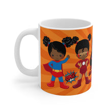 Load image into Gallery viewer, Black Girl Superhero 11oz Mug (Orange)
