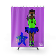Load image into Gallery viewer, Shine Bright Shower Curtain (Purple)

