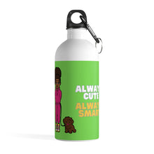 Load image into Gallery viewer, Always Cute Always Smart Water Bottle (Lime)
