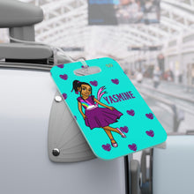 Load image into Gallery viewer, Girls Rule the World Personalized Luggage Tag (Blue)
