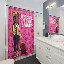 Load image into Gallery viewer, Cool To Be Smart Shower Curtain (Pink)
